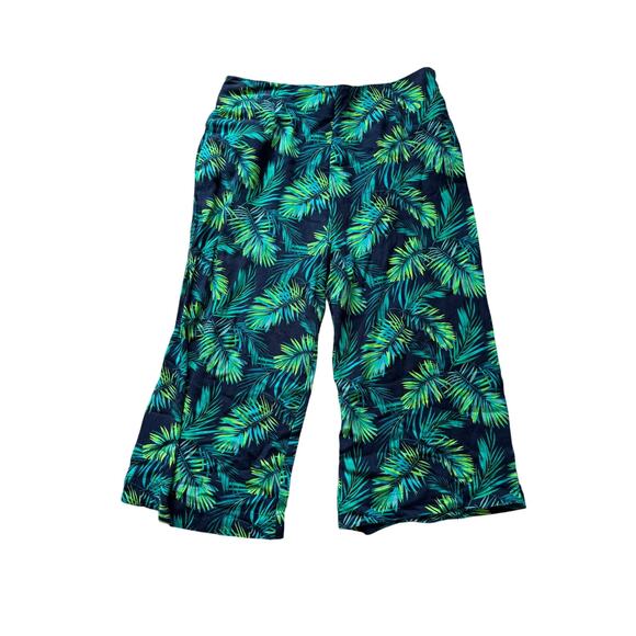 Soft Surroundings Capri Pants, Linen Blend; size XL, Tropical Print, NWT - Picture 2 of 10